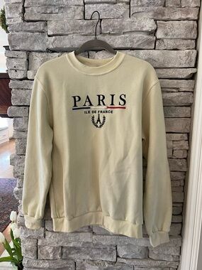 Paris ILE DE FRANCE Crewneck Sweatshirt - cream
